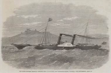Het nieuwe Folkestone en Boulogne-pakket Victoria van de South-Eastern Railway Company